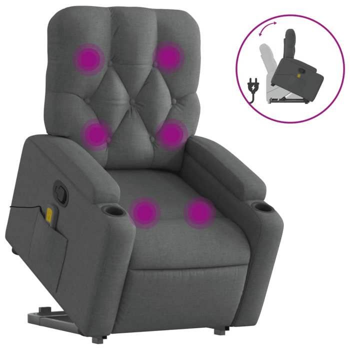 VidaXL Reclining Massage Armchair, Relaxation Chair with Adjustable Backrest and Footrest, Salon Seat Room of 3204723
