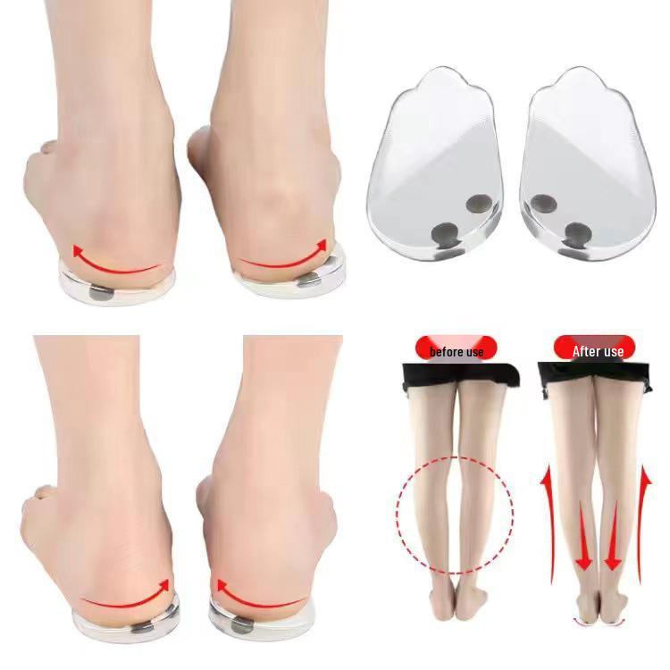 Orthopedic Heel Pads for Foot Inversion, Calf Eversion & XO Leg Correction with Volcanic Magnet Support