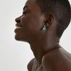 Boucles d'oreilles - Luxenter - Kashua - Argent 925 - Zircone émeraude - Rhodié