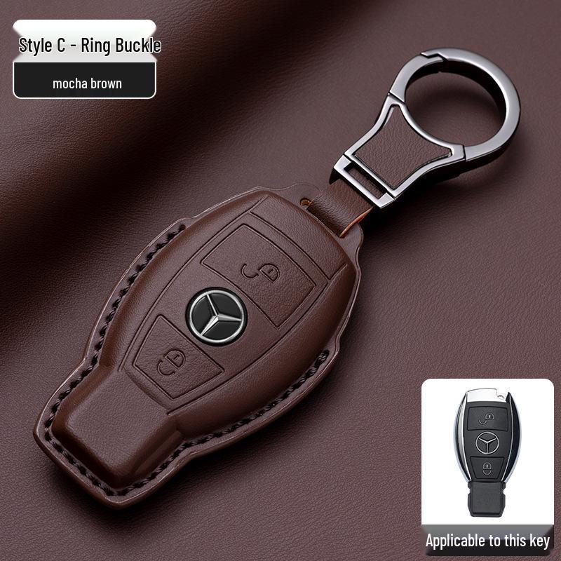 Originální kožené pouzdro na klíče Nappa v barvě Mercedes-Benz pro GLE, GLA, C200L, C260L, E300L, Třídu E, Třídu S, Třídu C