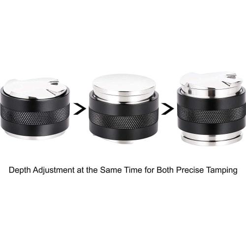 NEOUZA 58mm Coffee Distributor & Tamper 2 In 1, Dual-Head Coffee Leveler Fits E61 Group Machines