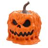 Halloween Pumpkin Candy Bowl Resin Melting Skull Serving Bowl with Lid Candy Jar for Halloween Party Table Decor