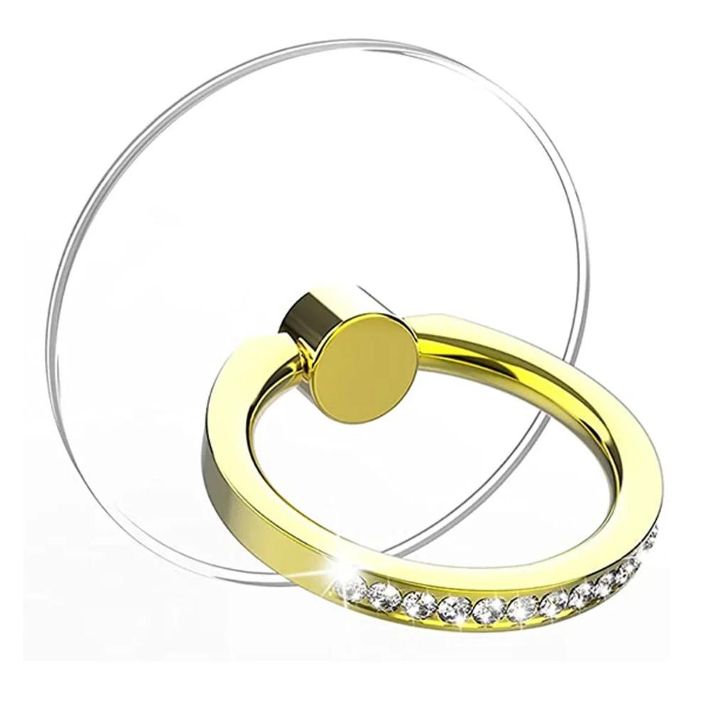 1PC Diamond Phone Ring Stand Transparent Finger Grip Transparent 360 ° Rotating Stand