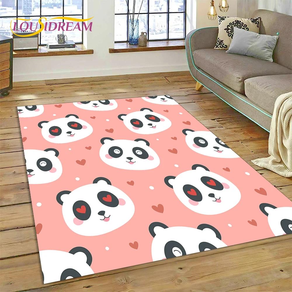 Cartoon Cute Panda Dream Animal 3D Rug Carpet for Living Room Bedroom Decor,Floor Mat Non-slip Decoration for Sofa Doormat Gift