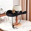 Popular European, American and Western Cowboy Hats, Men's and Women's Outdoor Fashion Splicing Hollow Breathable Anti-sun Hats