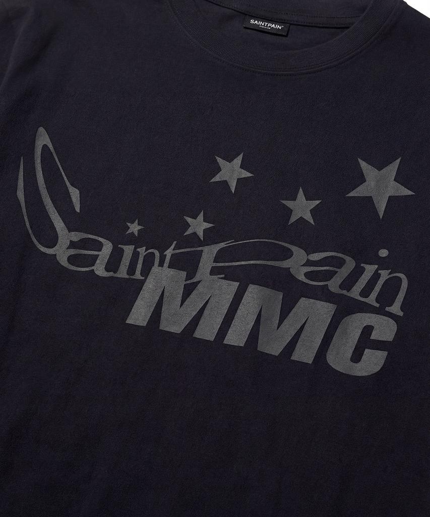 SAINTPAIN Sp Lettering Star Heavyweight Crop Long Sleeve Black