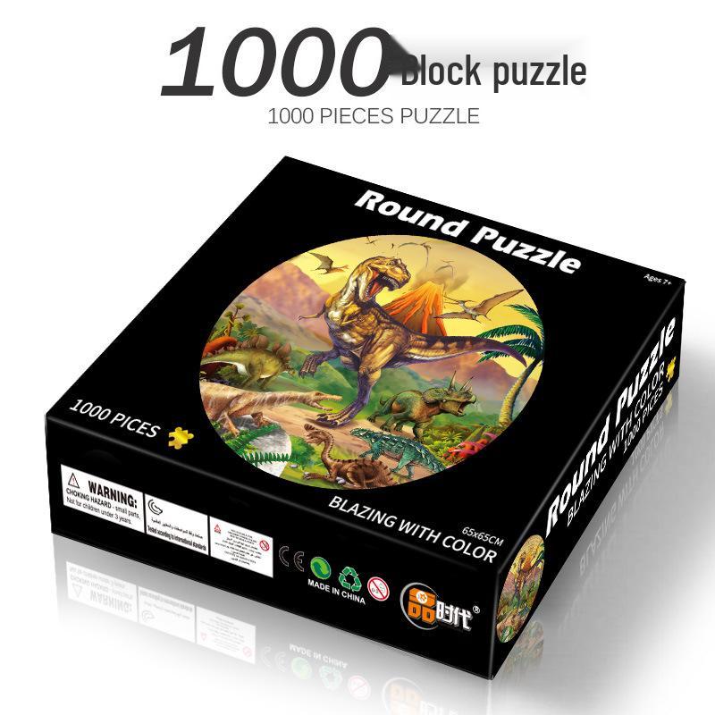 1000-Piece Adult Christmas & Halloween Round Jigsaw Puzzle Decompression Toy