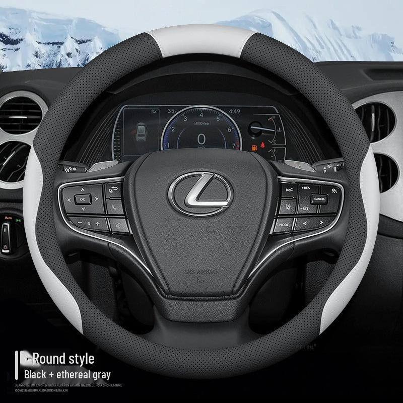 Fits 2016-2025 Lexus RX Genuine Leather Steering Wheel Cover for 300/350h/500h