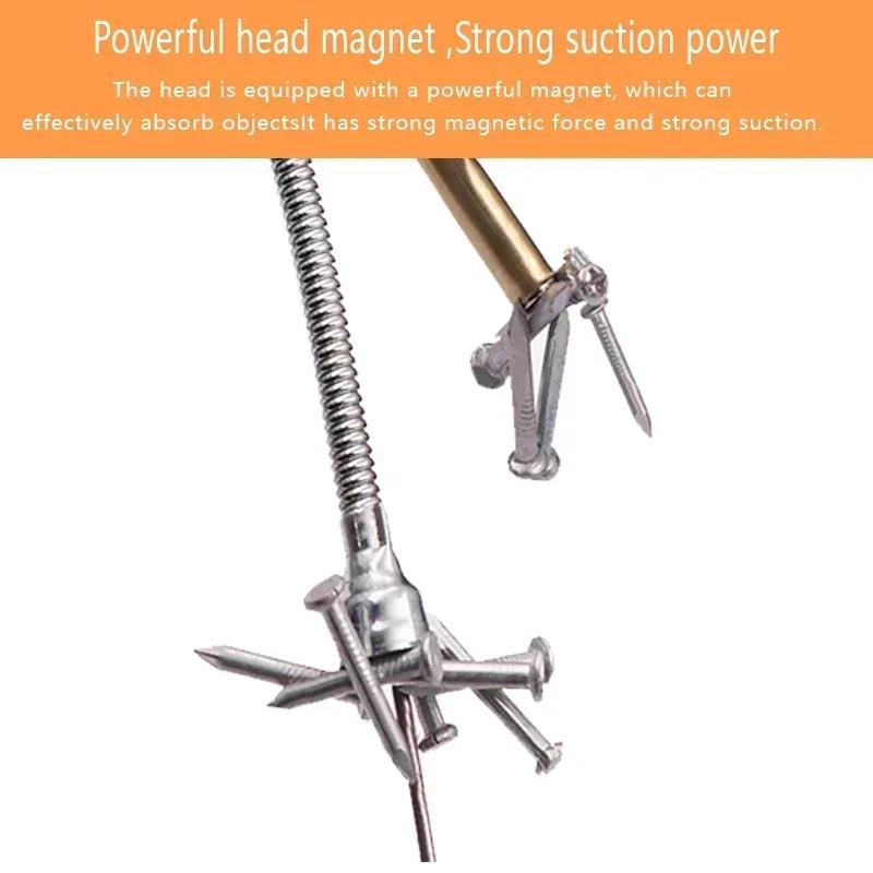 Nouvel outil de ramassage magnétique puissant pliable, Kit d'outils de voiture, pince magnétique Portable, outils de démontage de