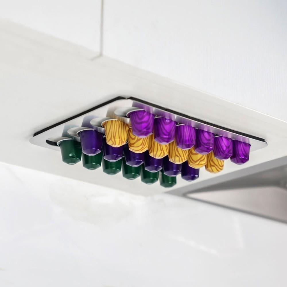 Punch-free Design Coffee Capsule Rack Slide Rail Wall-mounted Rack  Home Coffee Station