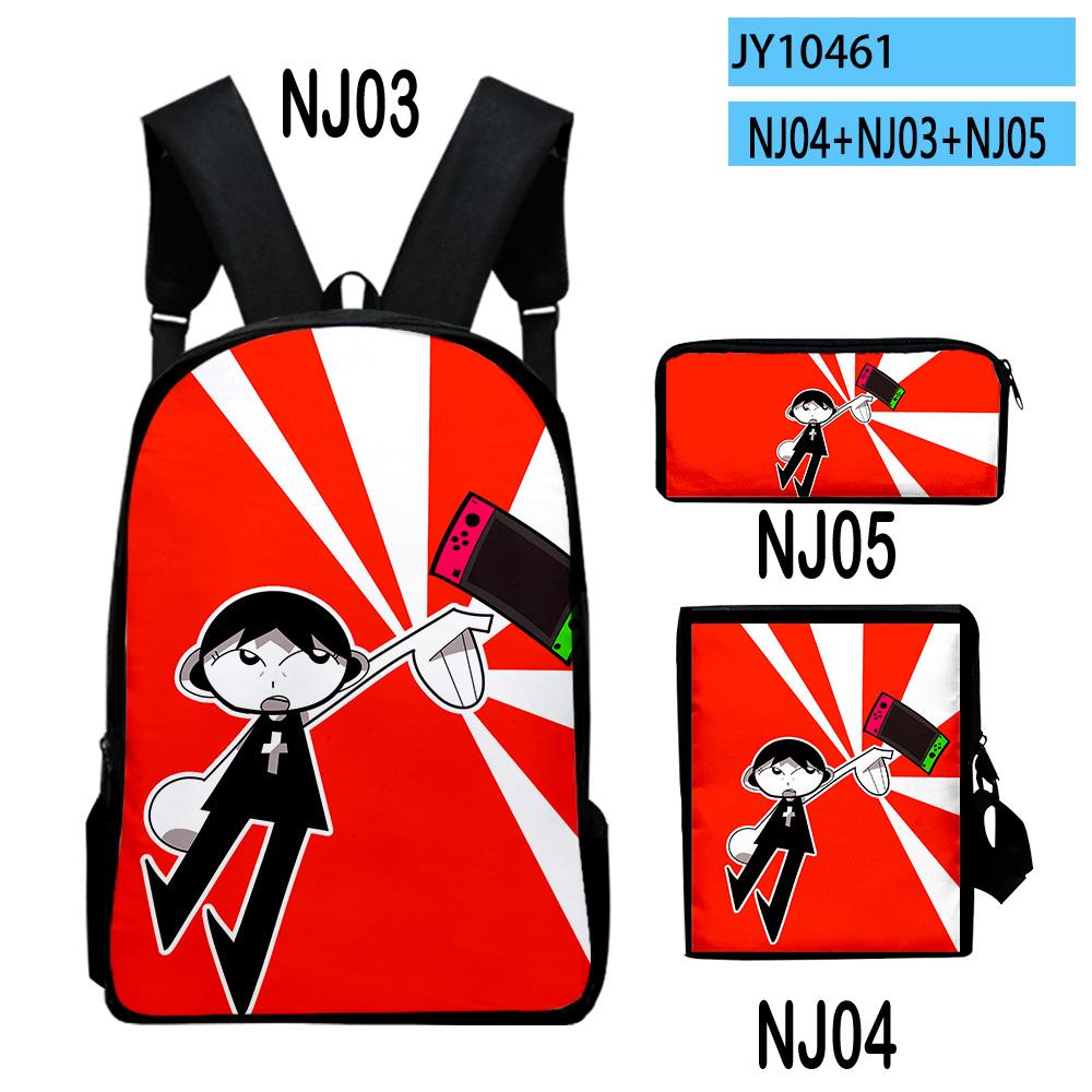 Trendy Subway Midnight Game 3D Print 3pcs/Set Pupil School Bags Laptop Daypack Backpack Inclined Shoulder Bag Pencil Case
