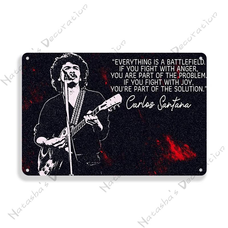 Santana Vintage Poster Music Metal Tin Sign Rock Band Metal Sign Decorative Sign Bar Pub Garage Metal Plate Retro Metal Plaque