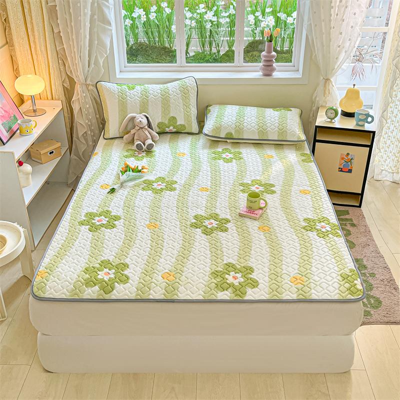 New Washable Summer Cool Memory Form Mattress Cover Cartoon Style Bed Cover Fitted Sheet 120/150/180cm Single/full Size