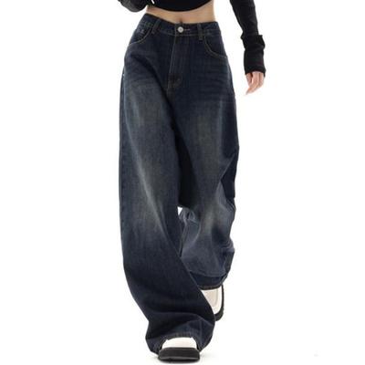 Vintage Dames Wijde Pijpen Jeans Harajuku Baggy Denim Broek Oversized Grunge Streetwear Herfst Broek