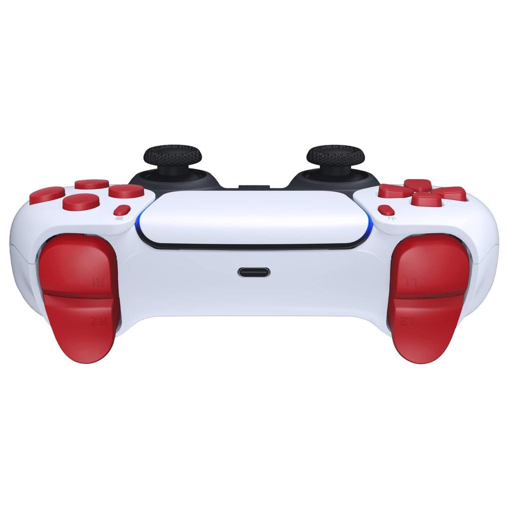 eXtremeRate Replacement for PS5 Controller Share Optional Face Pure Color Full Button Set for PlayStation 5 Controller Not D-Pad (BDM-010 & 020), R1,