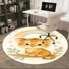 Rainbow Tiger Chair Mat - Round Carpet for Home Decor, Office, Living Room, Bedroom, Gift Idea0216b