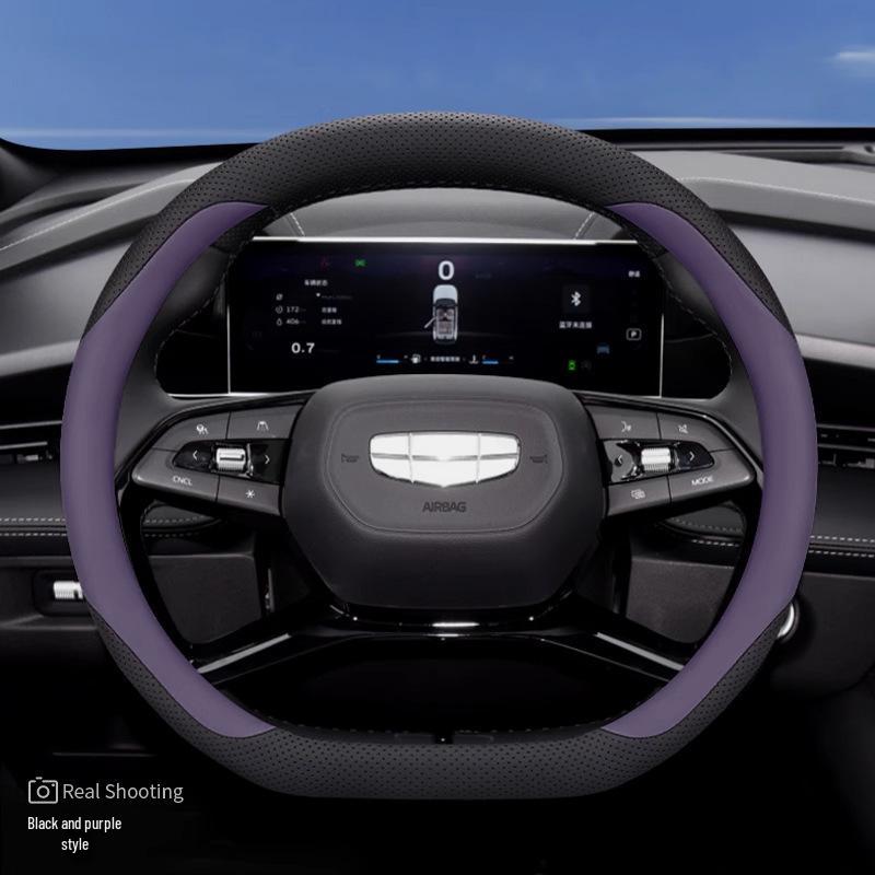23 Geely Galaxy L7/L6 Boyue L Genuine Leather Steering Wheel Cover, Fits Boyue COOL/X, Ultra-thin Design