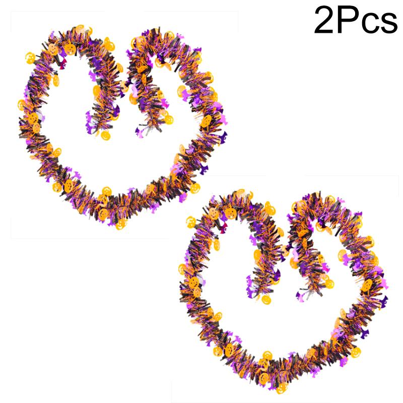 

Хэллоуин Настенное Украшение Аранжировка Реквизит Мультяшный Призрак Украшение для Вечеринки Разноцветные Подвески Имитация Летучей Мыши Дом Сад 200см 2pcs