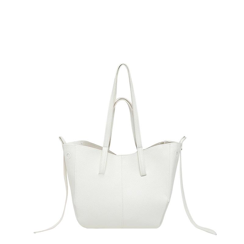 Trend Lychee Pattern Tote Bag Women's Spring Texture Large Capacity Commuting Shoulder Messenger Bag