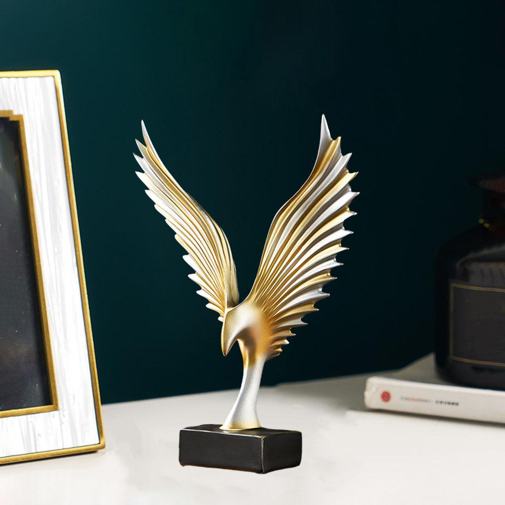 Resin Eagle Sculpture, 3D Statue Decor, Photo Props Living Shelf Home Decor Outdoor
