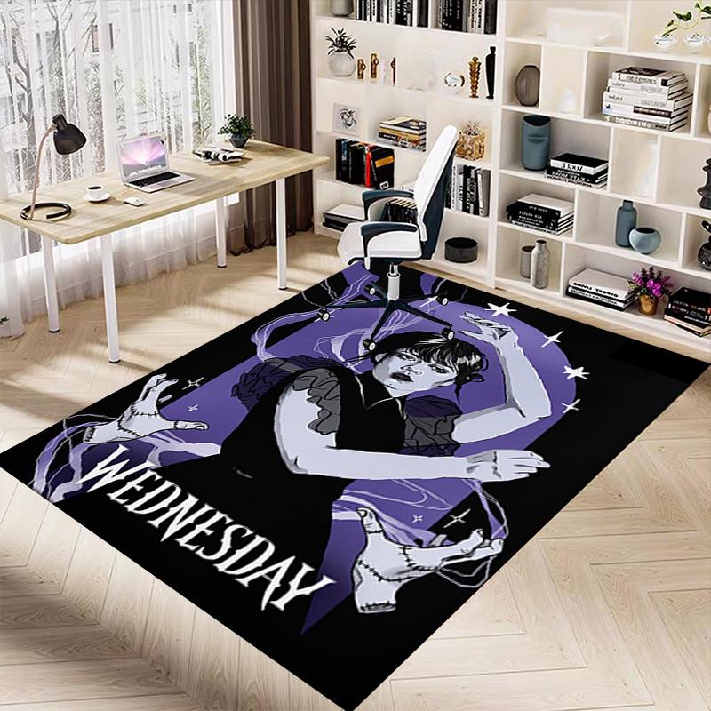 1pc Rainy Night Mystery Carpet for Playroom Bedroom Living Room Sofa Home Decor,kids Game Area Rug Non-slip Floor Mat Y82683