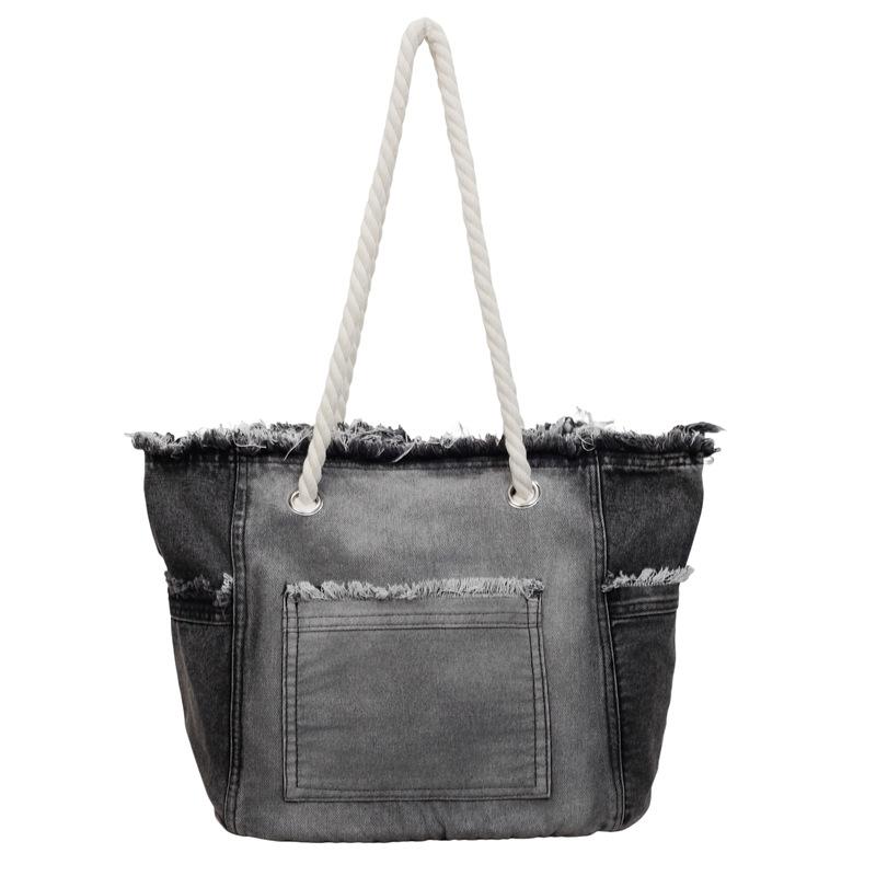Tote Bag with Large Capacity, Made of Comfortable Casual Denim Fabric, Suitable for Commuting on A Single Shoulder. Casually