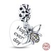 S925 Silver Fashion Camera Coffee Cup Flower Charms Beads Fit  S925 Original Bracelet DIY Birthday Jewelry Making For Women