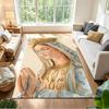 Virgin Mary Prayer Rosary Non-Slip Home Carpet Design Great for Home & Apartment