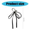 Elegant Bowknot Keychain Pendant with Ribbons Charm and Pearls Accents Accessory for Handbags and Phones Decoration