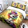 "Unicorn Garden Decor Set" Multiple Sizes Kid's And Adults' Bedroom Exquisite 3PC Bedding Set, Gift