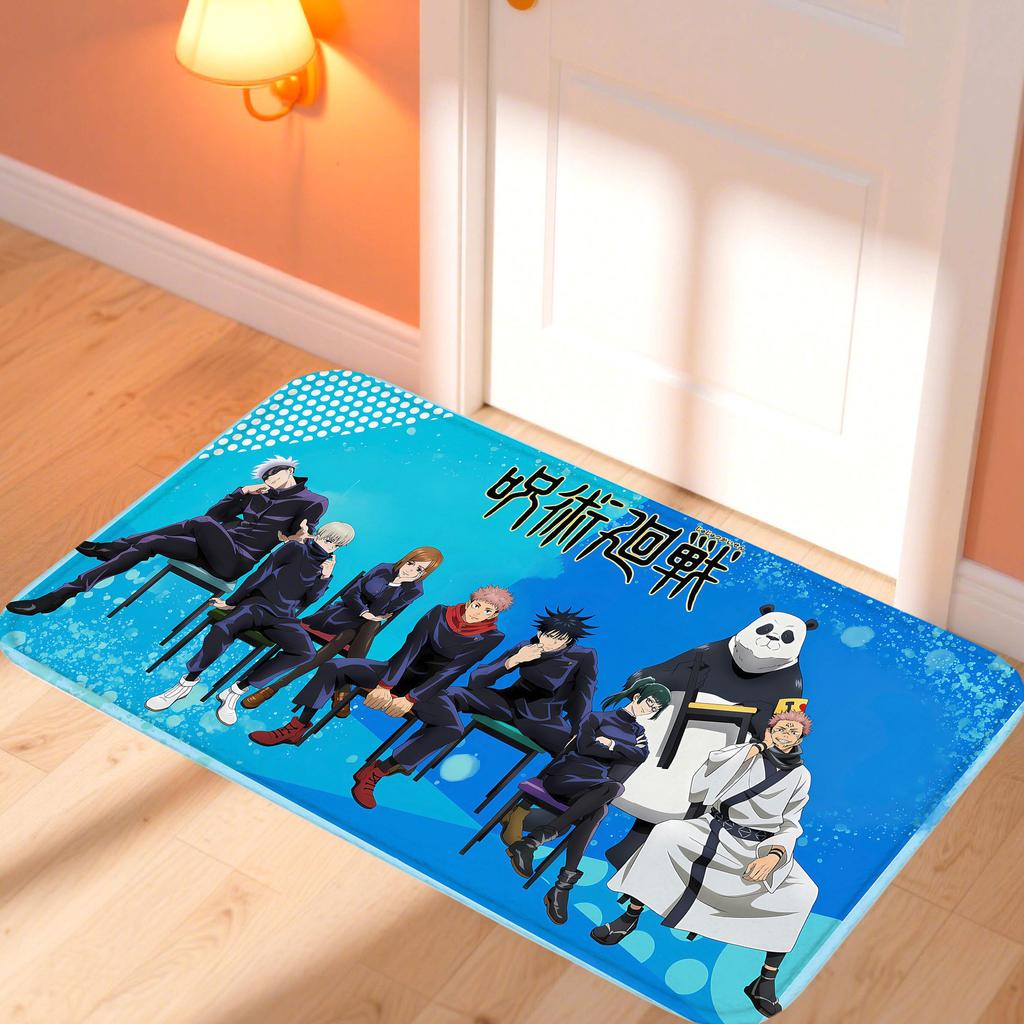 Jujutsu Kaisen Doormat Gojo Satoru Foot Mat Room Mats Bedroom Rug Home and Decoration Motorcycle Carpet for Kitchen Non-slip Pad