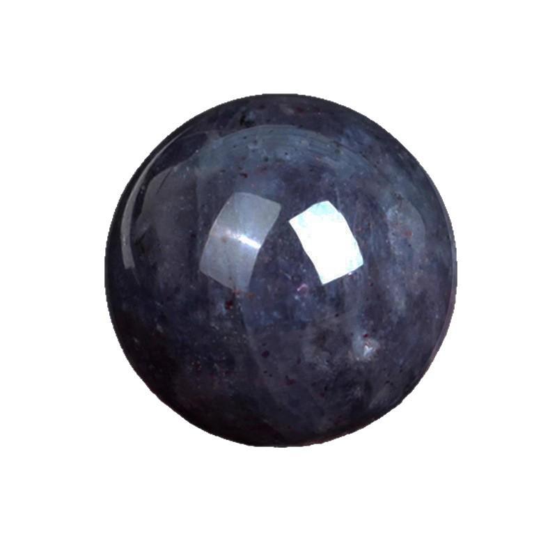 Strawberry Iolite Raw Crystal Round Bead for DIY Bracelet