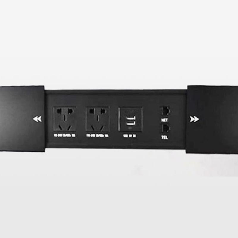 Flushes Mount Electrical Socket Double 110V Receptacles Fast Charging USB Port Aluminum Alloys Construction