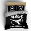 Kick pose, Taekwondo text. Bedding sets Duvet cover sets Duvet covers Pillowcases(1* Duvet Cover 2* Pillowcases without duvet insert)