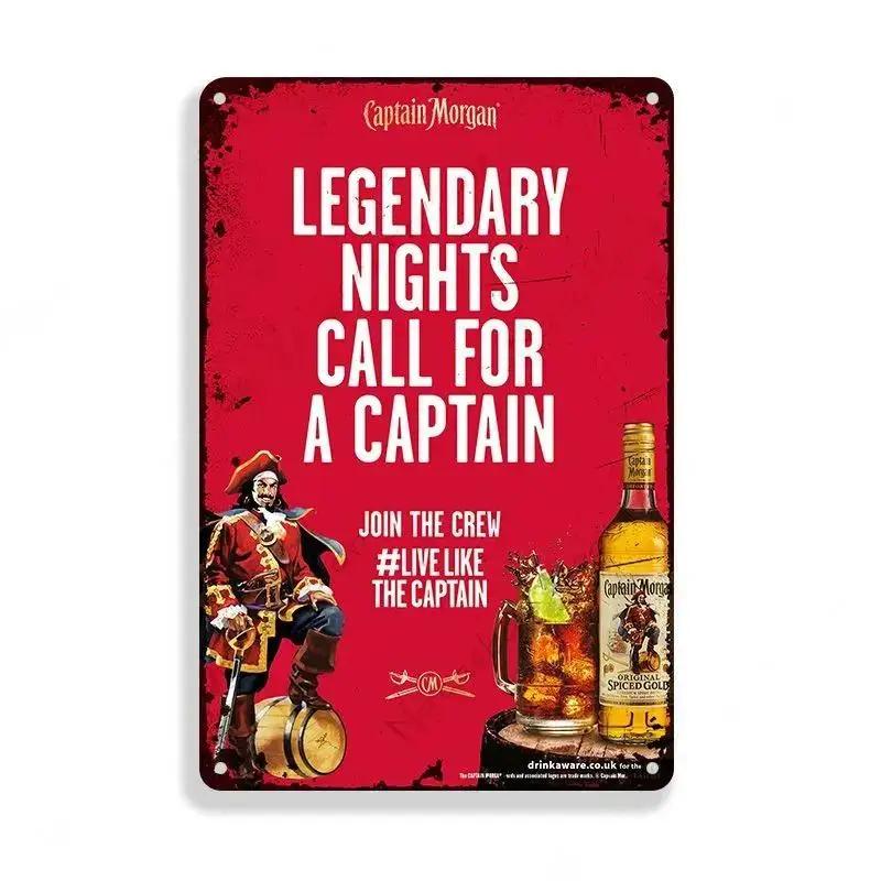 Vintage Rum Brand Metal Tin Sign Pin Up Girl Poster Metalowe znaki Man Cave Home Garage Metalowa tabliczka ścienna Dekoracja z blaszanego znaku