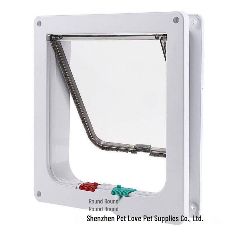 

Универсальные дверцы для питомцев: Пластиковая установка для деревянных, железных и стеклянных дверей S (19.7*19*2cm) чёрный