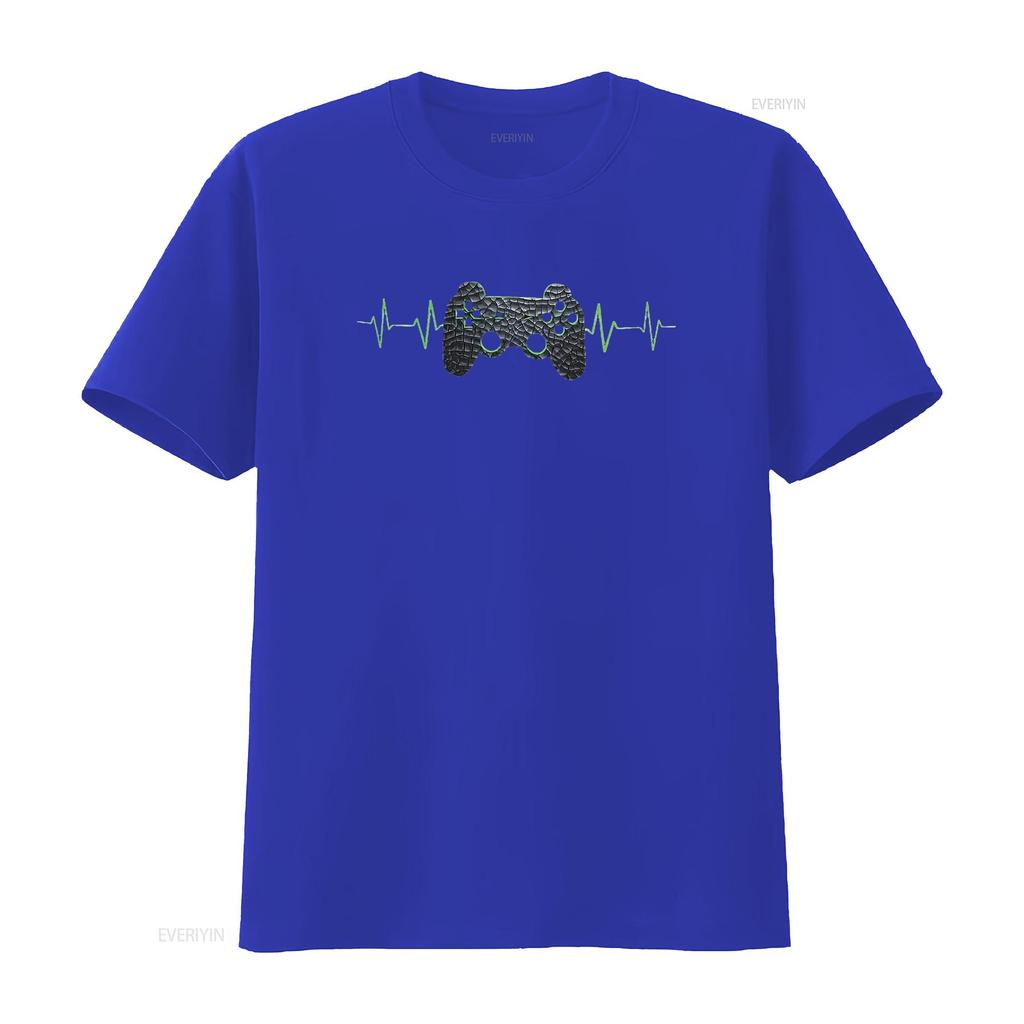 Gamer Heartbeat Video Games Gaming Boys T Shirtns Boy Shirt White Large Vintage Washed Stretched Breathable Designer Clothes