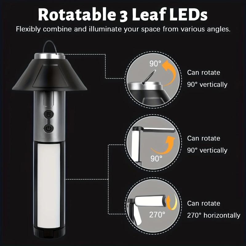 LED Camping Light Rechargeable Telescopic Zoom Flashlight, Multi-Functional Outdoor Lantern for Camping Hiking Fishing Emergency & Outdoor Activities