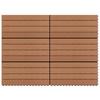 Day and Night - Day and Night Tiles 6 Units WPC Brown 1m² 60x30 Cm