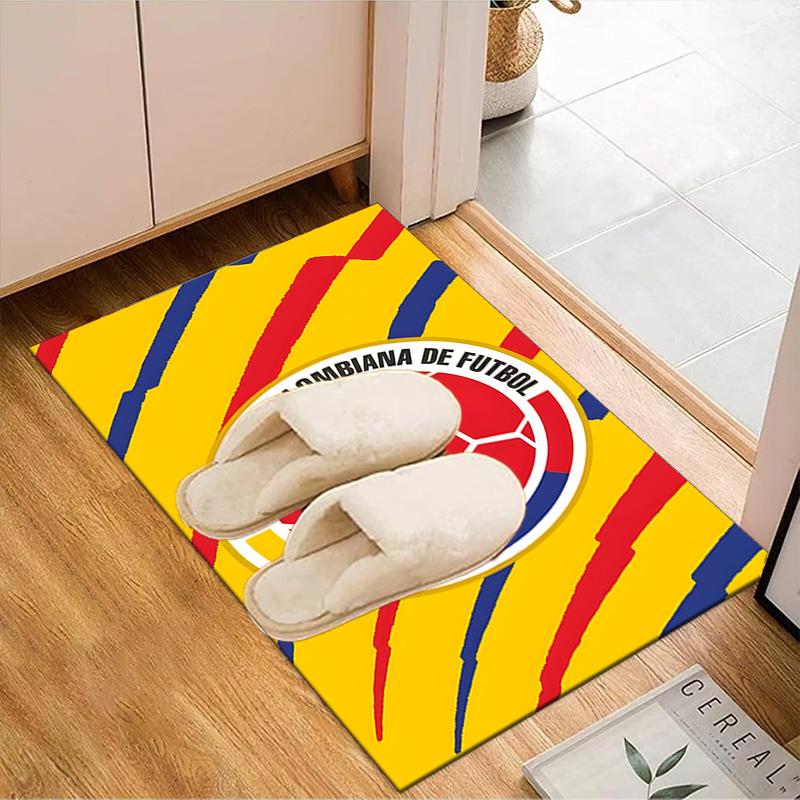 Colombian Soccer Federation Rug Game Carpet, Floor Mat for Bedroom Living Room Entryway Rug, Home Decor Idea Gift for Christmas Birthday