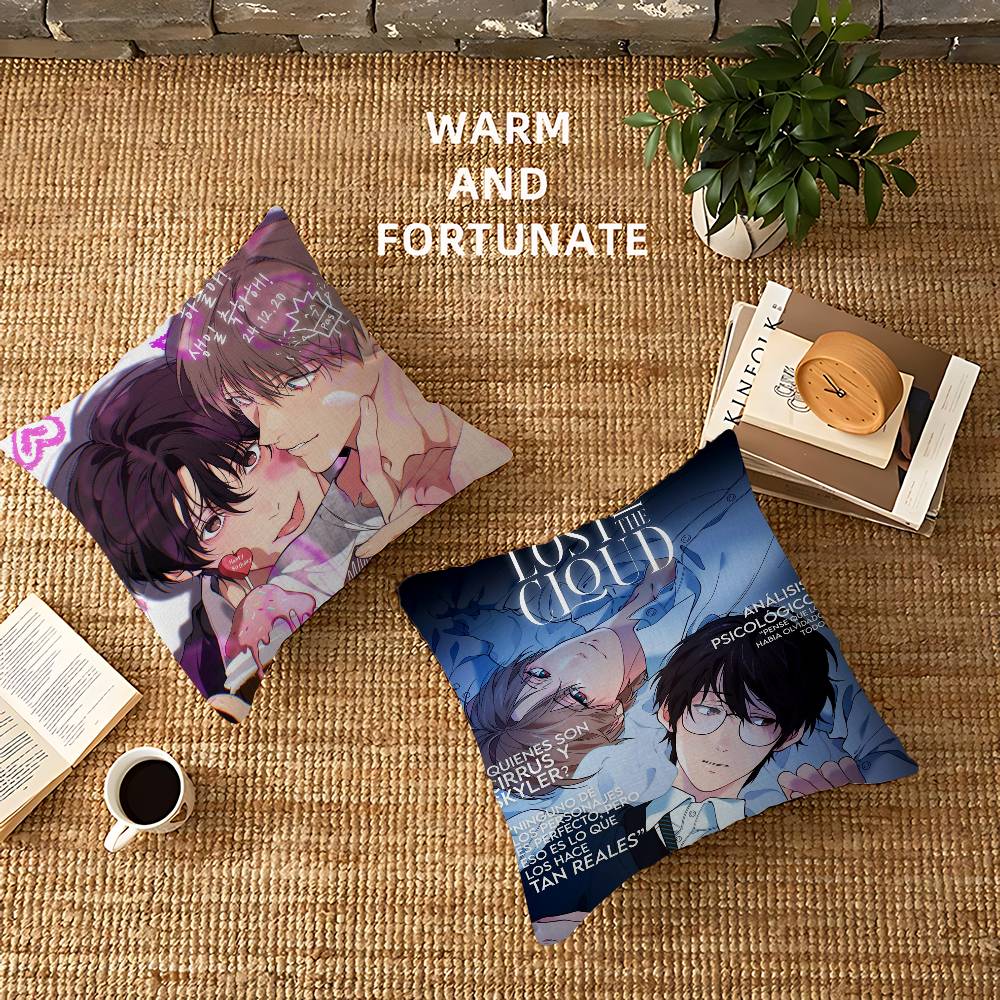 Anime Lost In The Cloud Cushion Cover Inches Farmhouse Decor Home Throw Pillow Covers for Couch Decorations