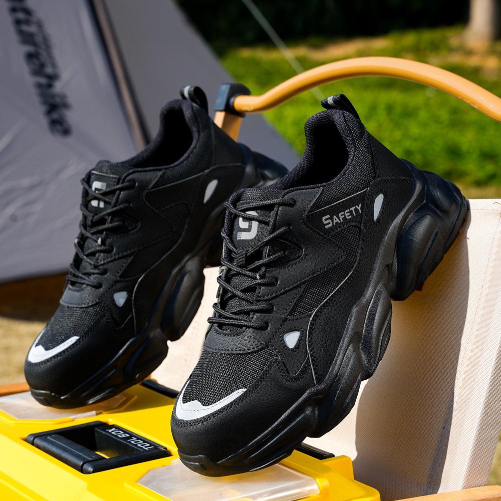 Fashion Work Sneakers Steel Toe Shoes Men Safety Shoes Puncture-Proof Work Shoes Boots Fashion Indestructible Footwear Security