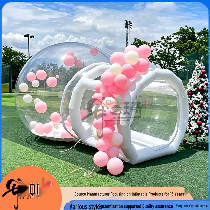Inflatable Transparent Bubble House Tent - Outdoor Starry Sky Crystal Bouncy Castle for Kids
