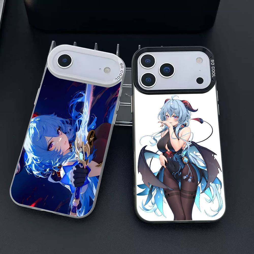 ganyu genshin impact  phone case for iPhone 17 17Air 16 15 14 13 12 11 Pro Max Plus Colorful Silver