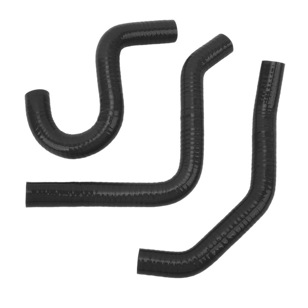 3Pcs Motorcycle Radiator Hose Thickened High Temperature Resistant Silicone Radiator Coolant Hose For CR80R CR85R Black