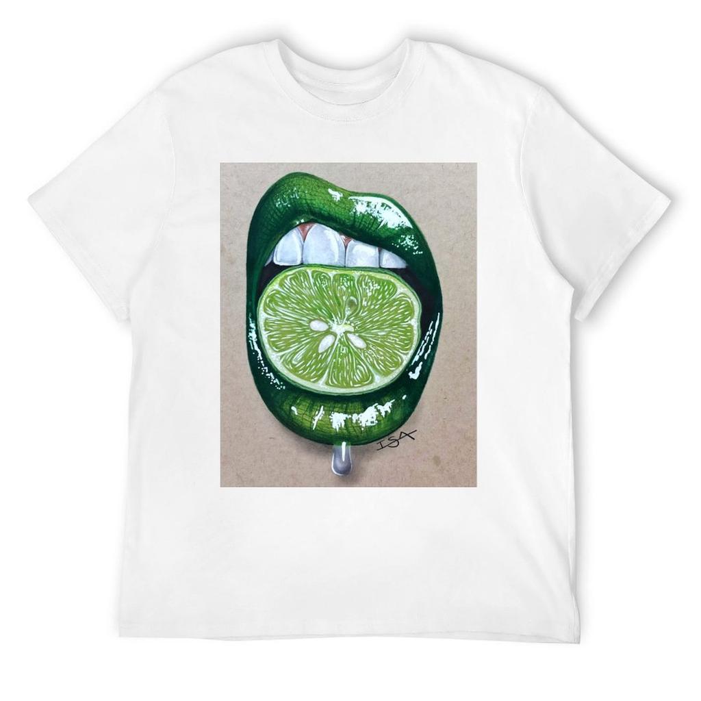 Lime Lips T-Shirt Plus Sizes Plus Size Clothes Customizeds Cute Clothes Oversized T Shirts for Men