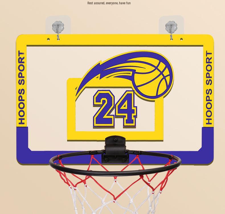 Foldable Wall-Mounted Indoor Basketball Hoop for Kids - Dunkable, Punch-Free Design