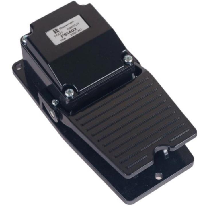 Foot Switch 200X100 Aluminum Black (1No/1Nc) 15A Fs402