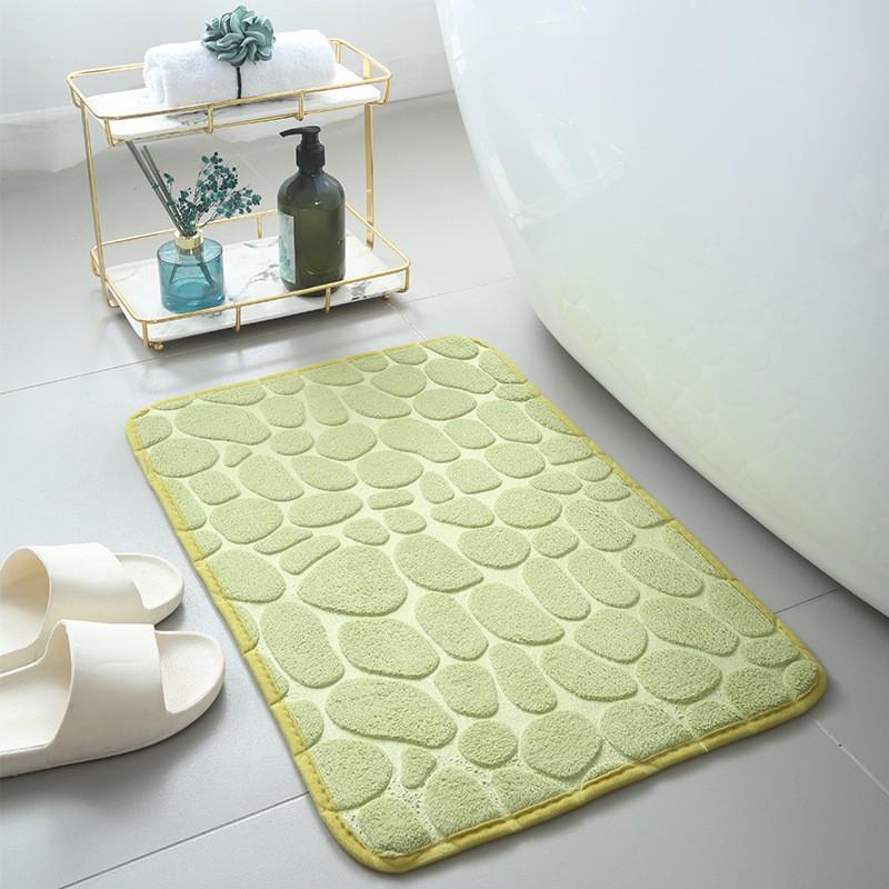 Toilet Floor Mat, Bathroom Door Absorbent Foot Mat, Toilet Quick-Drying Non-Slip Carpet, Coral Fleece, Bathroom Door Mat