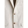 H M Linen Jacket sliM Fit ligHt Beige